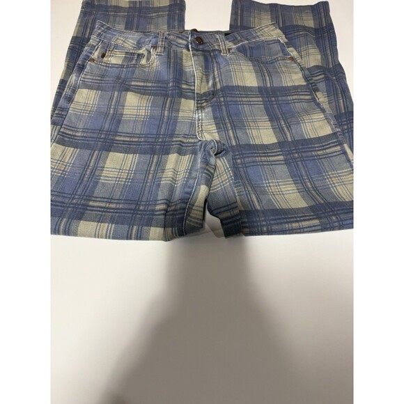 Judy Blue Denim - Judy Blue Women's High Waist  Vintage Look Plaid Straight 7 / 28